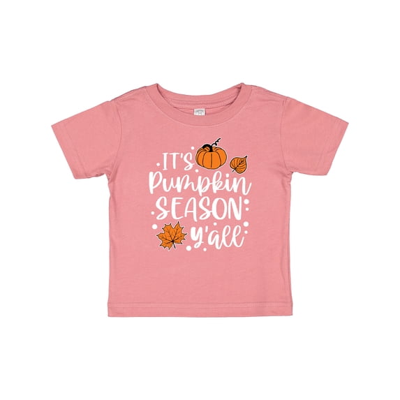 Inktastic Thanksgiving It's Pumpkin Season Y'all with Fall Leaves Boys or Girls Baby T-Shirt