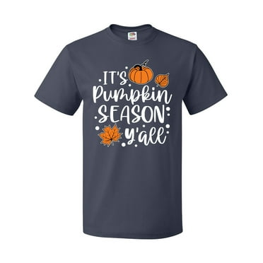 Inktastic Thanksgiving It's Pumpkin Season Y'all with Fall Leaves T-Shirt