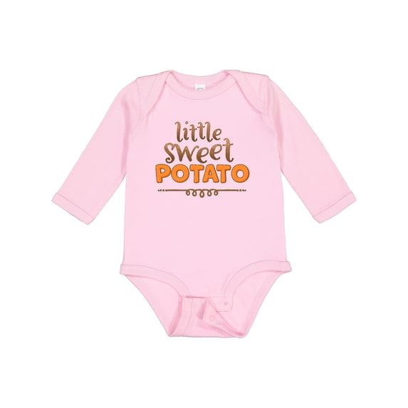Inktastic Thanksgiving Little Sweet Potato Boys or Girls Long Sleeve Baby Bodysuit
