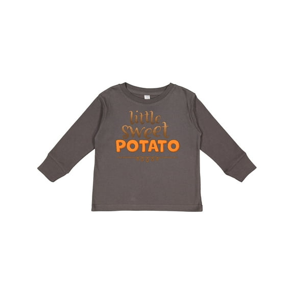 Inktastic Thanksgiving Little Sweet Potato Boys or Girls Long Sleeve Toddler T-Shirt