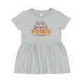 thumbnail image 1 of Inktastic Thanksgiving Little Sweet Potato Girls Baby Dress, 1 of 5