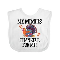 Inktastic Thanksgiving Mimi Thankful for Me Turkey Boys or Girls Baby Bib