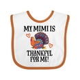 thumbnail image 1 of Inktastic Thanksgiving Mimi Thankful for Me Turkey Boys or Girls Baby Bib, 1 of 4