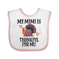 thumbnail image 1 of Inktastic Thanksgiving Mimi Thankful for Me Turkey Boys or Girls Baby Bib, 1 of 4
