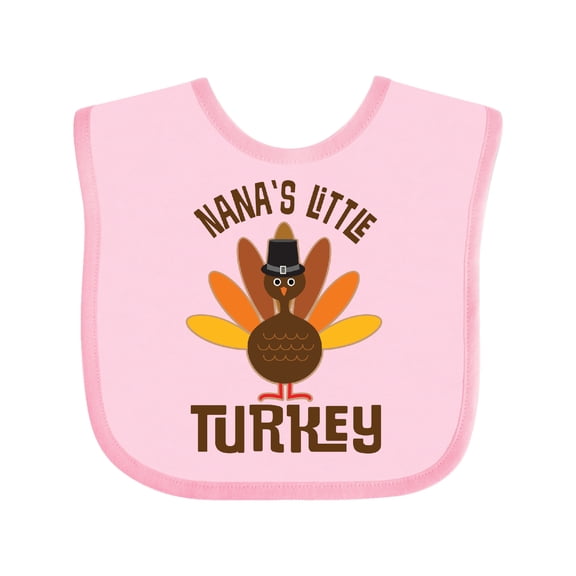 Inktastic Thanksgiving Nana Little Turkey Boys or Girls Baby Bib