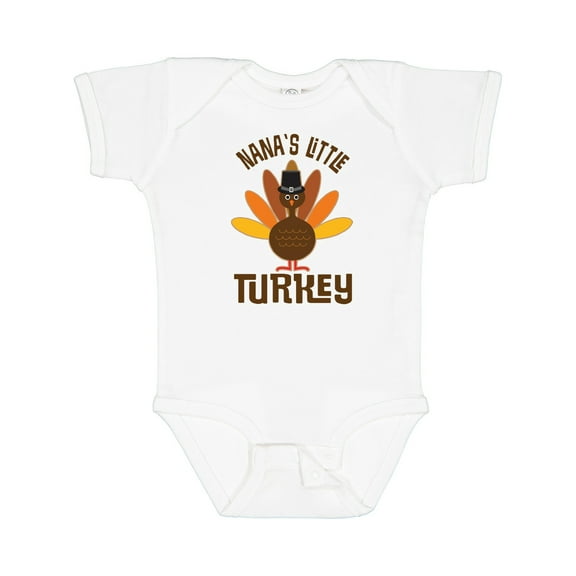 Inktastic Thanksgiving Nana Little Turkey Boys or Girls Baby Bodysuit