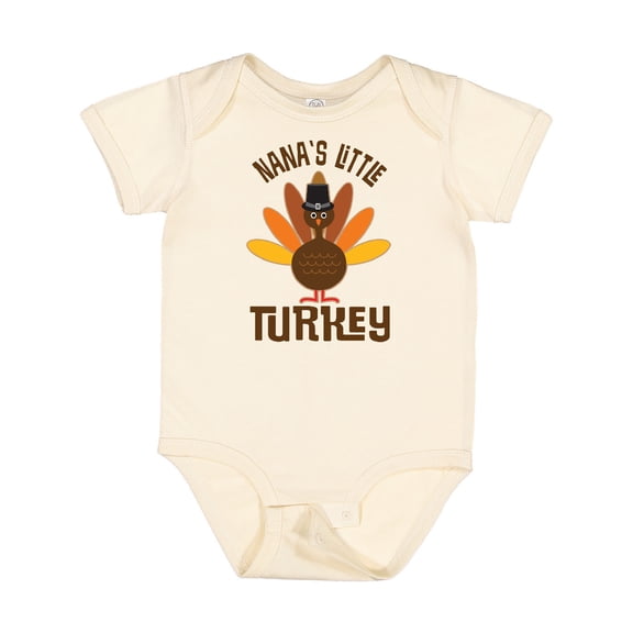 Inktastic Thanksgiving Nana Little Turkey Boys or Girls Baby Bodysuit