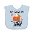 thumbnail image 1 of Inktastic Thanksgiving Nana Thankful for Me Boys or Girls Baby Bib, 1 of 4