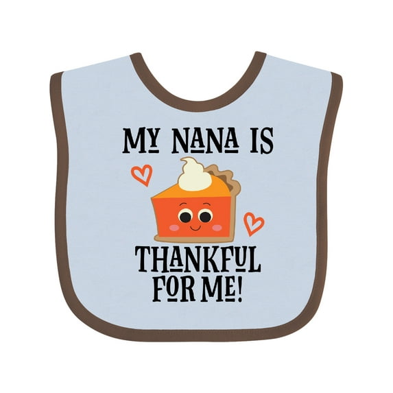 Inktastic Thanksgiving Nana Thankful for Me Boys or Girls Baby Bib