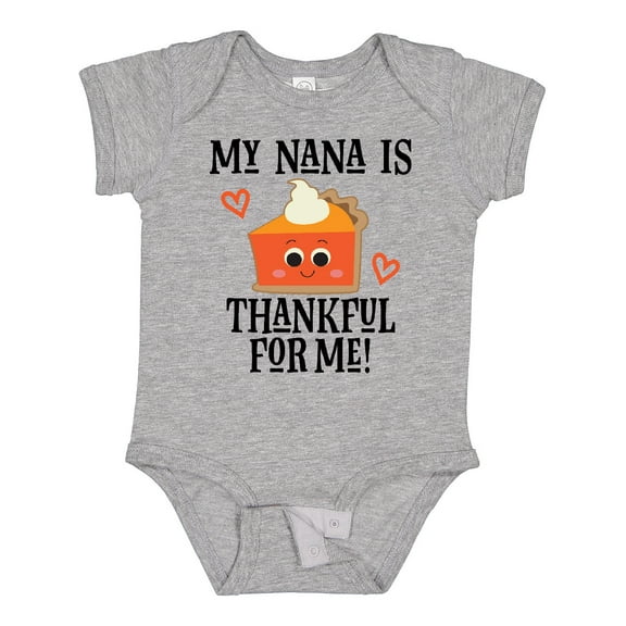 Inktastic Thanksgiving Nana Thankful for Me Boys or Girls Baby Bodysuit