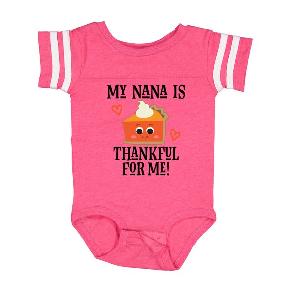 Inktastic Thanksgiving Nana Thankful for Me Boys or Girls Baby Bodysuit
