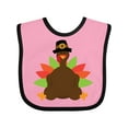 thumbnail image 1 of Inktastic Thanksgiving Pilgrim Turkey Boys or Girls Baby Bib, 1 of 4