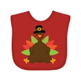thumbnail image 1 of Inktastic Thanksgiving Pilgrim Turkey Boys or Girls Baby Bib, 1 of 4