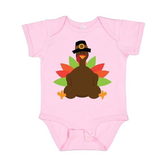 Inktastic Thanksgiving Pilgrim Turkey Boys or Girls Baby Bodysuit