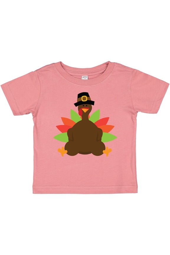 Thanksgiving Pilgrim Turkey Boys or Girls Baby T-Shirt