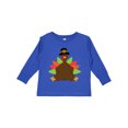 thumbnail image 1 of Inktastic Thanksgiving Pilgrim Turkey Boys or Girls Long Sleeve Toddler T-Shirt, 1 of 5