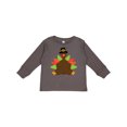 thumbnail image 1 of Inktastic Thanksgiving Pilgrim Turkey Boys or Girls Long Sleeve Toddler T-Shirt, 1 of 5