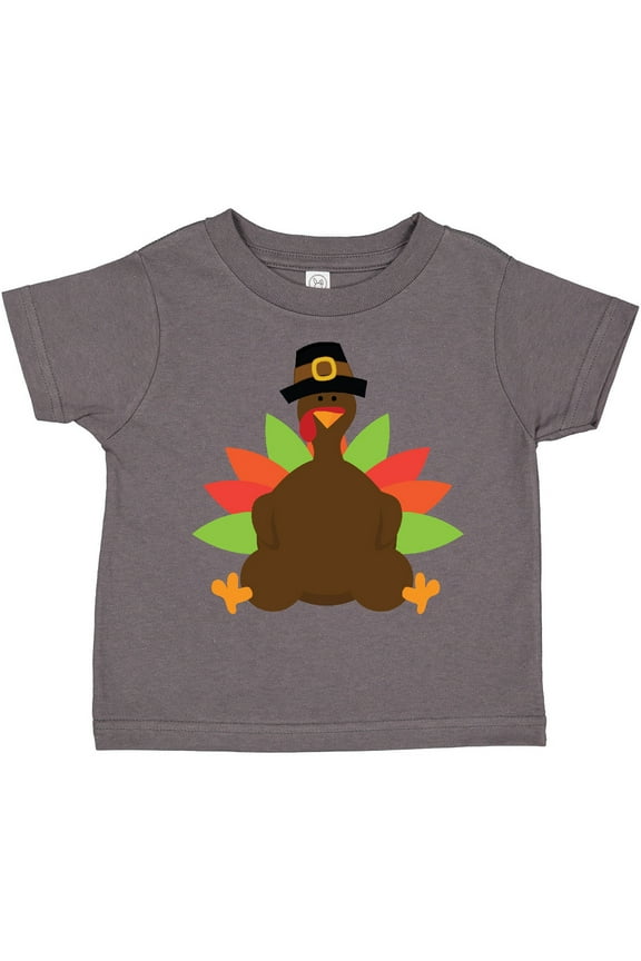 Thanksgiving Pilgrim Turkey Boys or Girls Toddler T-Shirt