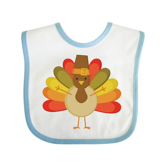 Inktastic Thanksgiving Pilgrim Turkey Holiday Boys or Girls Baby Bib
