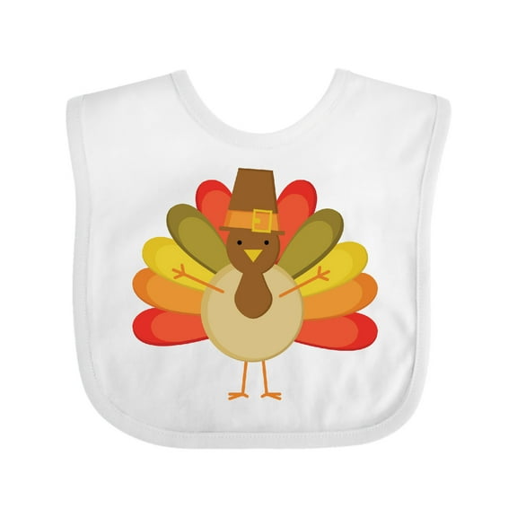 Inktastic Thanksgiving Pilgrim Turkey Holiday Boys or Girls Baby Bib