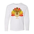 thumbnail image 1 of Inktastic Thanksgiving Pilgrim Turkey Holiday Long Sleeve Youth T-Shirt, 1 of 5