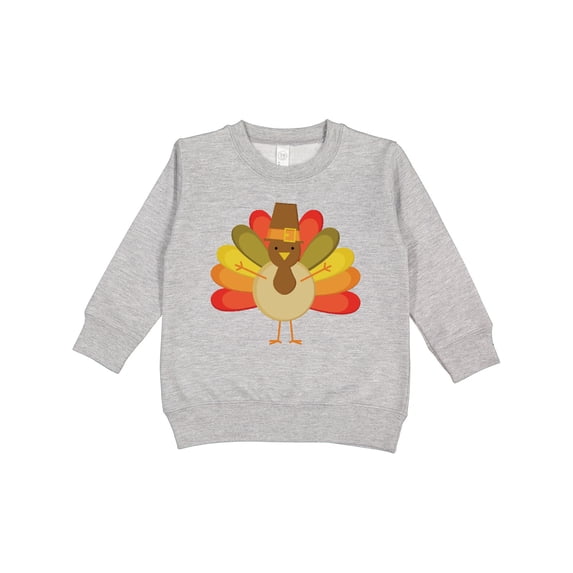 Inktastic Thanksgiving Pilgrim Turkey Holiday Toddler Sweatshirt