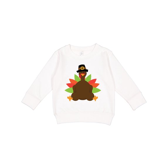 Inktastic Thanksgiving Pilgrim Turkey Toddler Sweatshirt