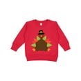 thumbnail image 1 of Inktastic Thanksgiving Pilgrim Turkey Toddler Sweatshirt, 1 of 4