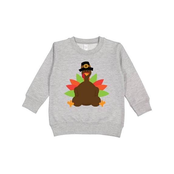 Inktastic Thanksgiving Pilgrim Turkey Toddler Sweatshirt