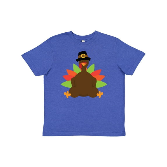 Inktastic Thanksgiving Pilgrim Turkey Youth T-Shirt
