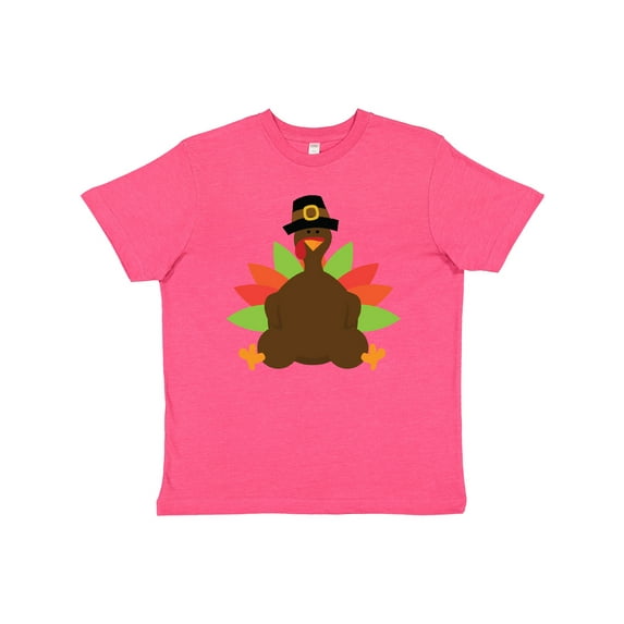 Inktastic Thanksgiving Pilgrim Turkey Youth T-Shirt