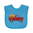 thumbnail image 1 of Inktastic Thanksgiving Red Truck Hauling a Giant Pumpkin Boys or Girls Baby Bib, 1 of 4