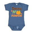 thumbnail image 1 of Inktastic Thanksgiving Sassy Lil Pumpkin with Fall Leaves Girls Baby Bodysuit, 1 of 5