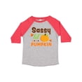 thumbnail image 1 of Inktastic Thanksgiving Sassy Lil Pumpkin with Fall Leaves Girls Toddler T-Shirt, 1 of 5
