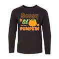thumbnail image 1 of Inktastic Thanksgiving Sassy Lil Pumpkin with Fall Leaves Long Sleeve Youth T-Shirt, 1 of 5