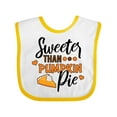 thumbnail image 1 of Inktastic Thanksgiving Sweeter Than Pumpkin Pie Boys or Girls Baby Bib, 1 of 4