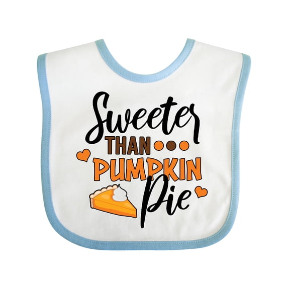 Inktastic Thanksgiving Sweeter Than Pumpkin Pie Boys or Girls Baby Bib