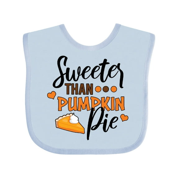 Inktastic Thanksgiving Sweeter Than Pumpkin Pie Boys or Girls Baby Bib