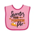 thumbnail image 1 of Inktastic Thanksgiving Sweeter Than Pumpkin Pie Boys or Girls Baby Bib, 1 of 4