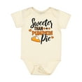 thumbnail image 1 of Inktastic Thanksgiving Sweeter Than Pumpkin Pie Boys or Girls Baby Bodysuit, 1 of 5
