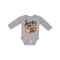 thumbnail image 1 of Inktastic Thanksgiving Sweeter Than Pumpkin Pie Boys or Girls Long Sleeve Baby Bodysuit, 1 of 5