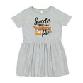 thumbnail image 1 of Inktastic Thanksgiving Sweeter Than Pumpkin Pie Girls Toddler Dress, 1 of 5