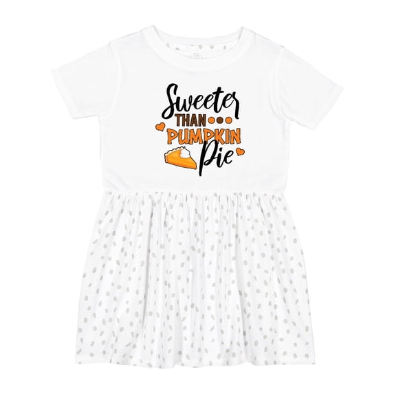 Inktastic Thanksgiving Sweeter Than Pumpkin Pie Girls Toddler Dress