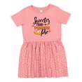 thumbnail image 1 of Inktastic Thanksgiving Sweeter Than Pumpkin Pie Girls Toddler Dress, 1 of 5