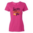 thumbnail image 1 of Inktastic Thanksgiving Sweeter Than Pumpkin Pie Women's T-Shirt, 1 of 5