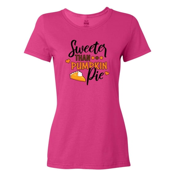 Inktastic Thanksgiving Sweeter Than Pumpkin Pie Women's T-Shirt