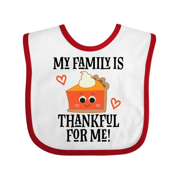 Inktastic Thanksgiving Thankful Family Boys or Girls Baby Bib