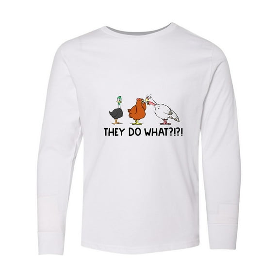 Inktastic Thanksgiving Turducken Rumors 'they Do What?' Long Sleeve Youth T-Shirt