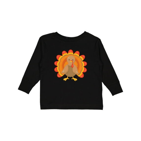 Inktastic Thanksgiving Turkey Boys or Girls Long Sleeve Toddler T-Shirt