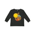 thumbnail image 1 of Inktastic Thanksgiving Turkey, Brown Turkey, Sunflower Boys or Girls Long Sleeve Toddler T-Shirt, 1 of 5